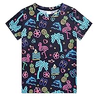 Idgreatim Boys Girls Casual T Shirt 3D Graphic Crewneck Short Sleeve Tops Tees 6-14 Years