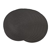 Classic Woven Tabletop Collection, Indoor/Outdoor Placemat Set, Round, 15