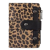 Small Wallet for Women Leather Bifold Multi Mini Card Holder Organizer Designer Ladies Zipper Coin with Removable ID Window