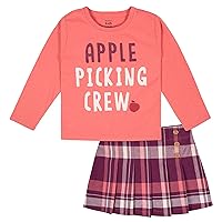 Gerber Baby-Girls Toddler 2-Piece Long-Sleeve Tee & Pleated Skirt Set
