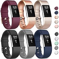 3 Pack Vancle Replacement Wristbands Soft Comfor... for Fitbit Charge 2 Bands 
