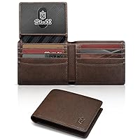 Zitahli wallet for Men 12 Card Holder Slim Rfid Leather 2 ID Window Men's Wallet With Gift Box