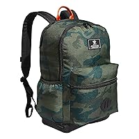 adidas Originals National 3.0 Backpack, Classic Camo Olive Cargo/Black/Impact Orange, One Size