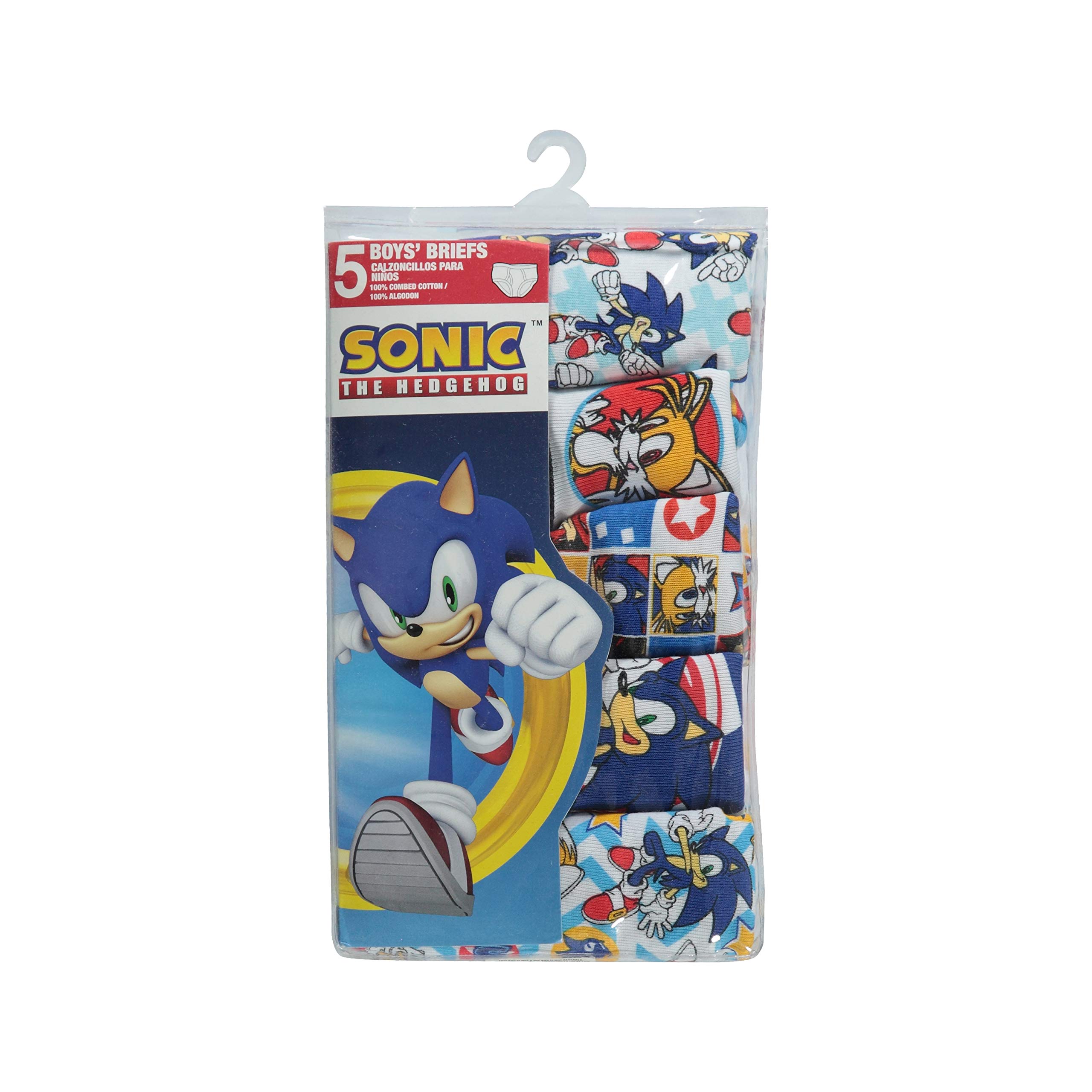 Sonic The Hedgehog Boys' Big Boxer Briefs Multipacks Available in Sizes 4, 6, 8, 10, and 12