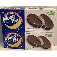 Moon Pie Minis Chocolate Marshmallow Sandwich 110 Calories - 2 Packages