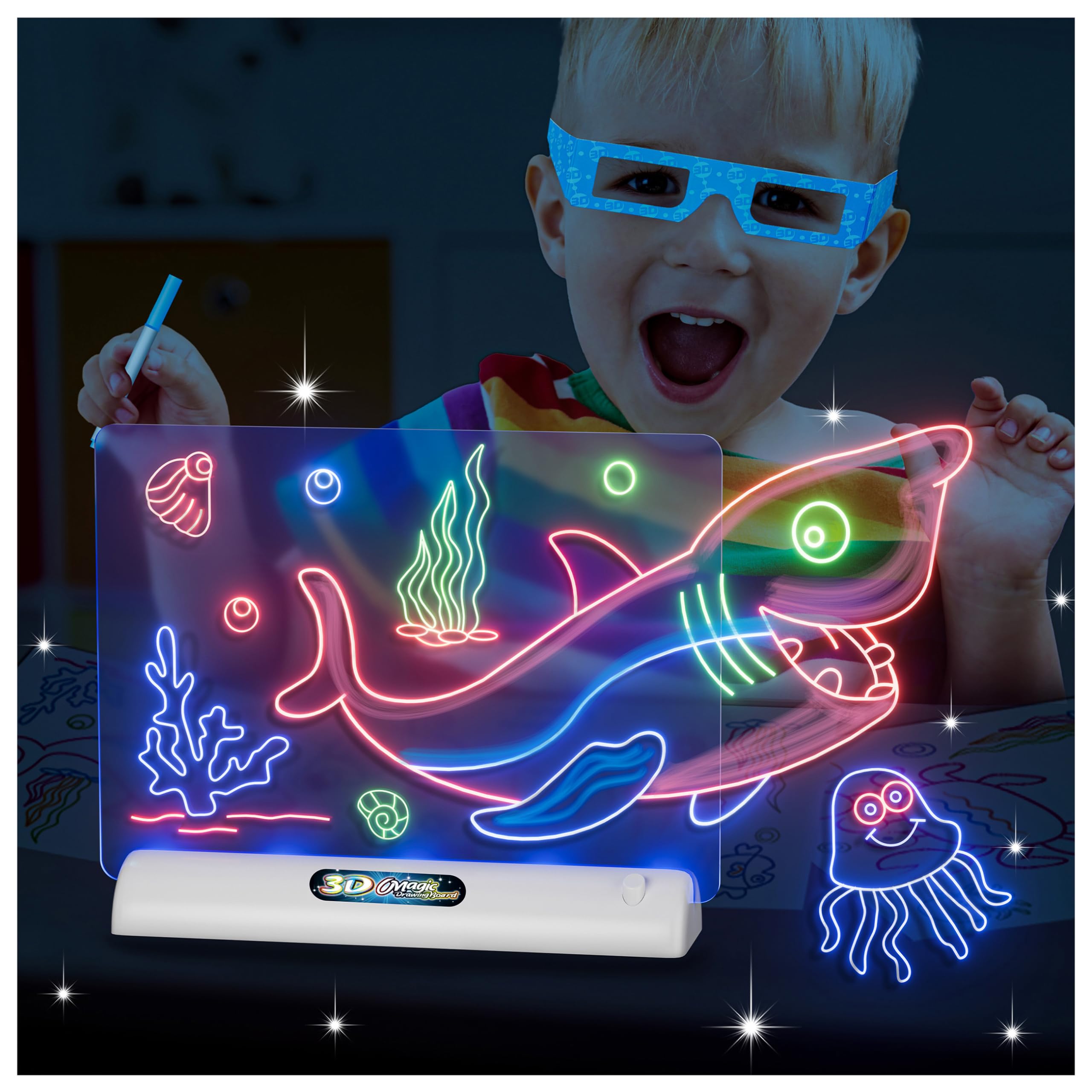  Style Shine Kids Magic 3D Light Board, Colorful 3D