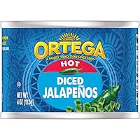 Ortega Peppers, Diced Jalapenos, Hot, 4 Ounce (Pack of 24)