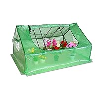Sundale Outdoor Mini Small Greenhouse, Portable Green House with PE Cover and Roll-Up Zipper Door, Indoor Outside Garden Greenhouses Kit for Winter (70