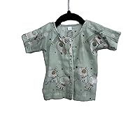 Baby T-Shirt, Smock with Short Sleeves and Snaps Adaptive NICU Friendly Children's Clothing