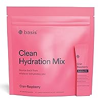 Hydration Low Sugar Powder Packets, Electrolyte Mix, Keto-Friendly, Pregnancy Dehydration Relief - for Workout Travel Sports (Cran Raspberry, 30 Sticks)