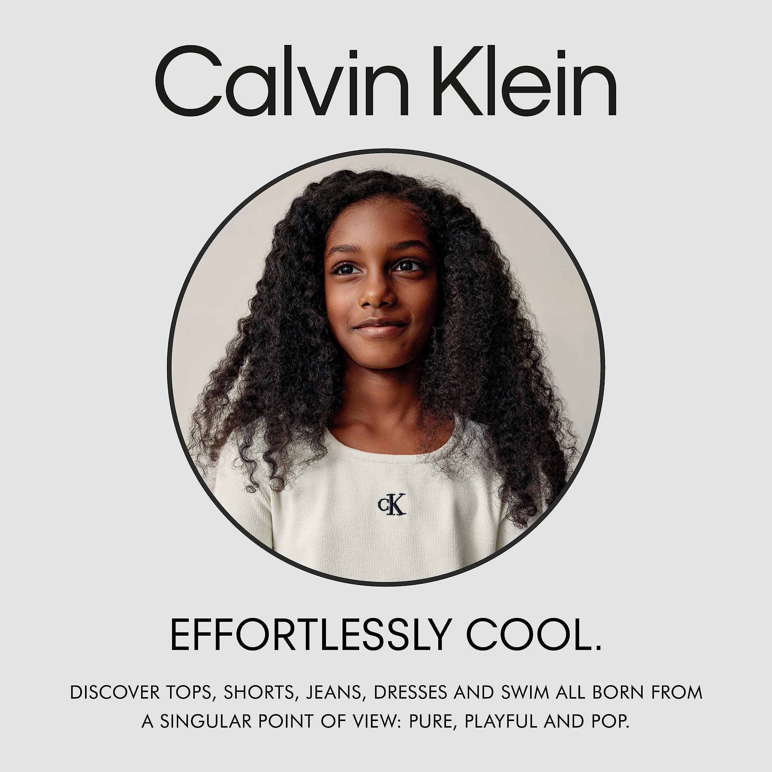 Calvin Klein Girls' Short Sleeve Lightweight Denim Romper