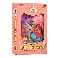 GIANTmicrobes Brain Science Themed Gift Box –Learn about Neuroscience with this 5-piece Box Set of Plush Key Chains, Educational Gift for Students, Doctors, Teachers, Neuroscientists and Psychologists