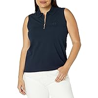 Tommy Hilfiger Women's Plus Essential Elevated Short Sleeve Zip Polo