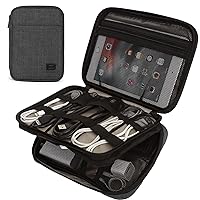 BAGSMART Electronic Organizer,Travel Cable Organizer,Double Layer Electronics Accessories Bag for Tablet 7.9