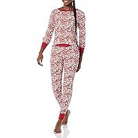 Amazon Essentials Women's Snug-Fit Cotton Pajama Set-Discontinued Colors