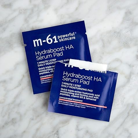 M-61 Hydraboost HA Serum Pad- 30 Treatments- 48 hour moisturizing and firming serum pad with hyaluronic, vitamin B5 & E