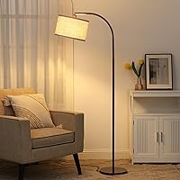 DEWENWILS Modern Arc Floor Lamp, Corner Lamp for Living Room, Minimalist Standing Tall Arched Light with Adjustable Line Lampshade, Bedroom, Home Office, Simple Design Farmhouse Style (Bronze)