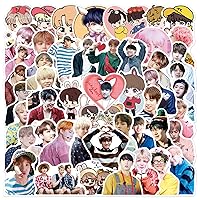 BTS Kpop Stickers | 50 Pack | Cute Bangtan Album Bomb Cartoon Waterproof Vinyl for Water Bottle,Laptop,Skateboard,Luggage,Phone,Moto Korea Group for