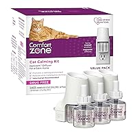 Comfort Zone Cat Calming Diffuser: Value Kit (3 Diffusers & 6 Refills)
