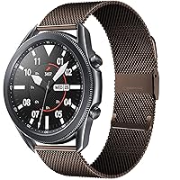 20/22mm for Huawei Watch gt2 pro/fit Band for Watch 3 45/41mm Stainless Steel milanese Belt Active 2 46/42mm Strap (Color : Coffee, Size : Galaxy Active)