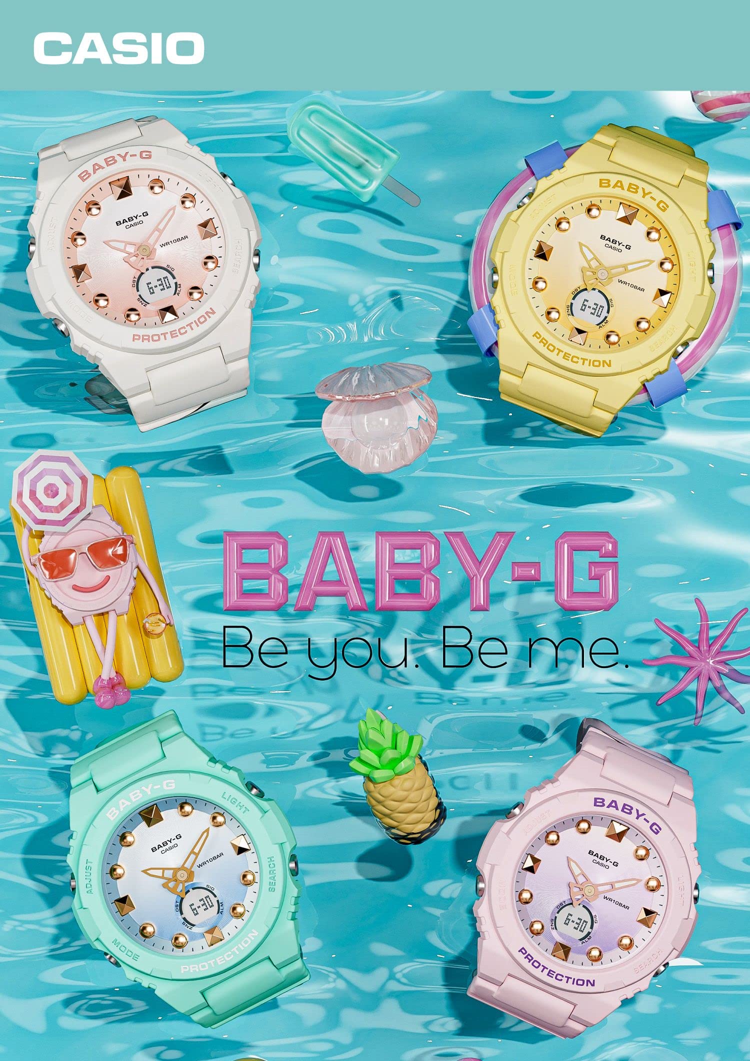 Casio BGA-320-7A2JF [Baby-G Beach Scene Theme Series] Watch Japan Import May 2023 Model