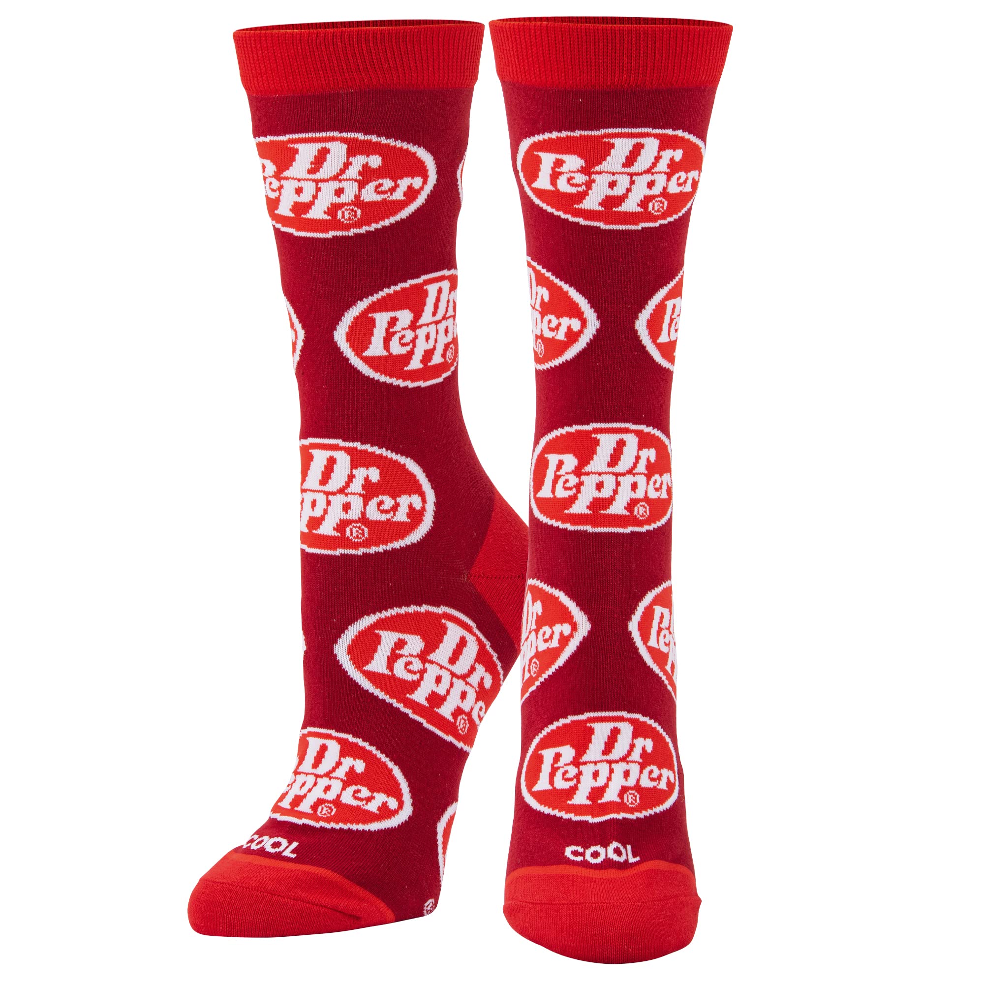Cool Socks, Dr. Pepper Fun Retro Print Novelty Gift Socks for Men & Women Sizes