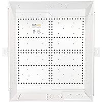 DATA COMM Electronics 45-8031-1C Recessed Media Box Outlet - Integrated Duplex 20A Commercial Receptacle, TV Wall-Mount, Streamlined Cable & Cord Management, Home & Office
