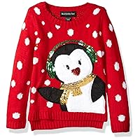 Blizzard Bay Girls Ugly Christmas Sweater Penguin