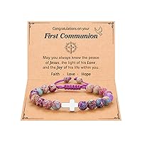 Cross Bracelet for Girls Baptism First Communion Confirmation Gifts for Teen Girls