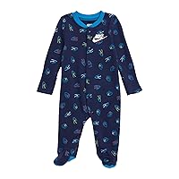 Nike Infant`s Printed Footed Coverall (Midnight Navy(56G184-U90)/White, 6 Months)