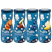 Gerber Graduates Apple Strawberry, Banana, Sweet Potato, Blueberry Puffs /pack of 4 1.48oz