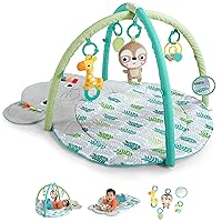 Bright Starts Hug 'N Cuddle Activity Gym & Playmat with Take-Along Toys