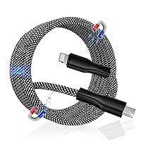 USB C to Lightning Cable, 5ft Magnetic iPhone Charger Fast Charging, 30W Tangle-Free Type C iPhone Charging Cord MFi Certified PD Support for iPhone 14 13 12 11 Pro Max Xs 8 Plus and More