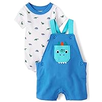 The Children's Place baby-boys And Newborn Short Sleeve Shirt and Romper 2 Piece Set