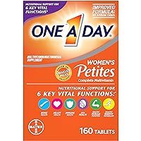 One A Day Women’s Petites Multivitamin,Supplement with Vitamin A, C, D, E and Zinc for Immune Health Support, B Vitamins, Biotin, Folate (as folic acid) & more,Tablet, 160 count