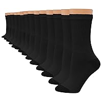 Hanes womens Value, Crew Soft Moisture-wicking Socks, Available in 10 and 14-packs