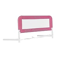Lightweight Mesh Security Adjustable Bed Rail for Toddler with Breathable Mesh Fabric in Pink