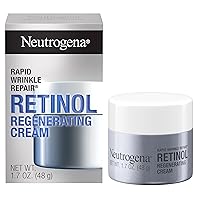 Neutrogena Rapid Wrinkle Repair Retinol Regenerating Face Cream & Hyaluronic Acid Anti Wrinkle Face Moisturizer, Neck Cream, with Hyaluronic Acid & Retinol, 1.7 oz (Pack of 3)