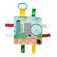 Baby Jack & Co 8x8” Learning Lovey Atlanta Georgia Tag Toys for Babies - Baby Crinkle Toys - Soft & Safe - Learn USA Cities and Shapes - Ideal Baby Toy & Gift BPA Free w/Stroller Clip