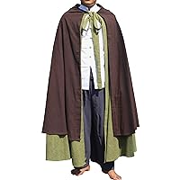 Medieval Renaissance Steampunk Cloak Hood Cape Handcrafted Wizard Costume