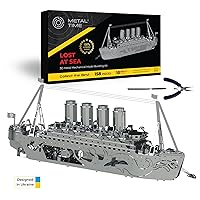 METAL-TIME 3D Titanic Lost at Sea Scale Stainless Steel Model Patented Technology Handcrafted Creations | Unique Decoration Collectible | DIY Construction Set Brain Teaser Puzzles