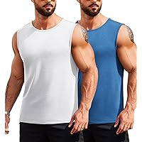 COOFANDY Mens Quick Dry Tank Top Gym Muscle Tanks Sportswear Sleeveless 2 Pack