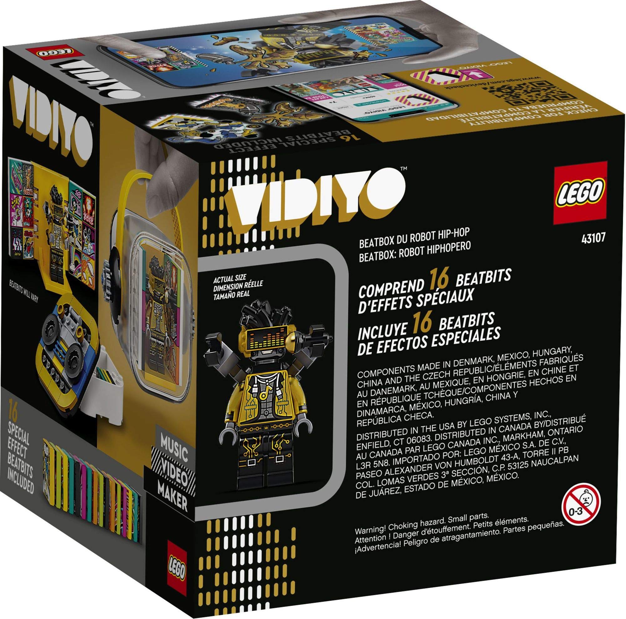 LEGO VIDIYO Hiphop Robot Beatbox 43107 Building Kit with Minifigure; Creative Kids Will Love Producing Music Videos Full of Songs, Dance Moves and Special Effects, New 2021 (73 Pieces)
