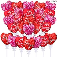 50 Pcs Valentines Day Balloons Heart Shaped Balloons Multicolor Self Inflating Balloons for Anniversary Wedding Birthday Valentine's Day Proposal Party Special Night Romantic Decorations