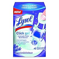 Lysol Automatic Toilet Bowl Cleaning Click Gel, Lavender Scent, 4 Count (Pack of 5)