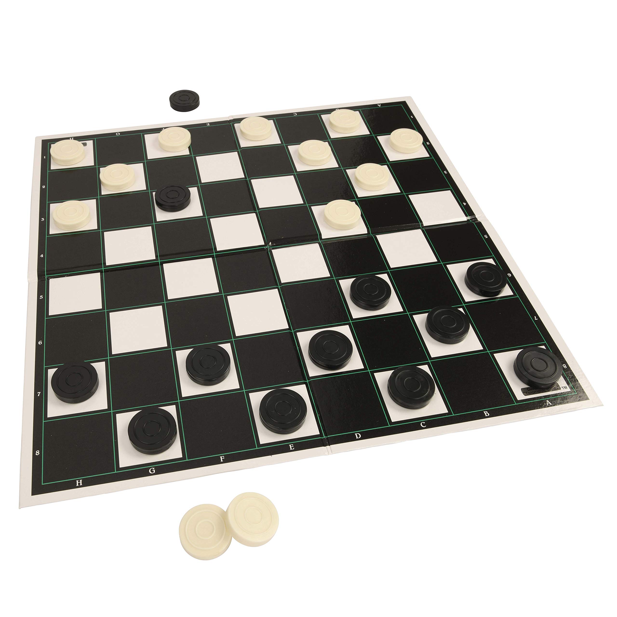 HTI Toys Traditional Games Draughts Set Board Game for Kids Adults