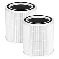 2 Pack AC400 Air Purifiers Replacement Filter for Purivortex AC400 Air Purifier, 3-in-1 H13 True HEPA Technology High Efficiency, White
