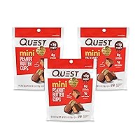 Quest Nutrition Gooey Caramel Candy Bites 0.74 Oz - 8 Count (Pack of 3) & Mini Peanut Butter Cups 16 Count (Pack of 3)