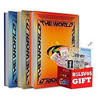 BolsVos Ateez - The World EP.1 : MOVEMENT [Full Set ver.] 3 Albums+FIRST PRESS Limited Benefits K-POP eBook (21p), Sticker for Toploader, Photocards