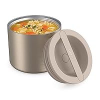 Bentgo® Stainless Insulated Food Container - Triple Layer Insulation, Leak-Proof Lid, Wide Mouth Design - Sustainable 2.4 Cup Capacity, Food-Grade Materials, Ideal for Cool or Warm Food (Gold)